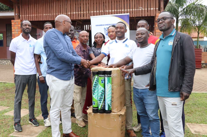 Central Uganda Regional Chess Association (CURCA) receives 50 chess boards from President Andrew Bakiza