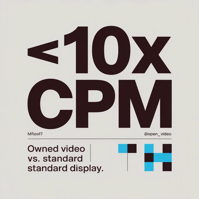 ~10x CPM Owned video vs. standard display.