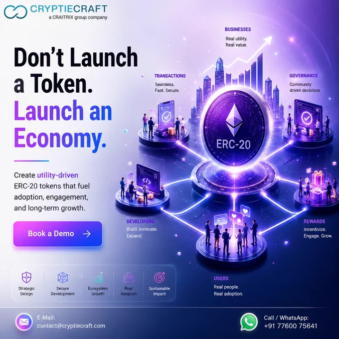 ERC-20 Token Development by Cryptiecraft