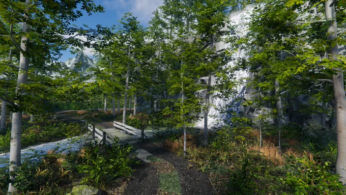 Waterfall Forest Path (Final Result)
