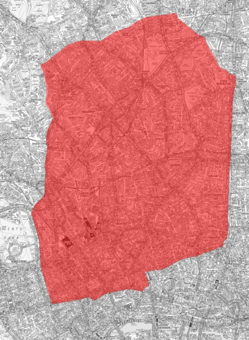 A map showing the area covered by the Section 35.
