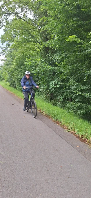Ralf auf dem Weg zum heutigen Ziel: dem Mittelalter-Markt in Ratingen 