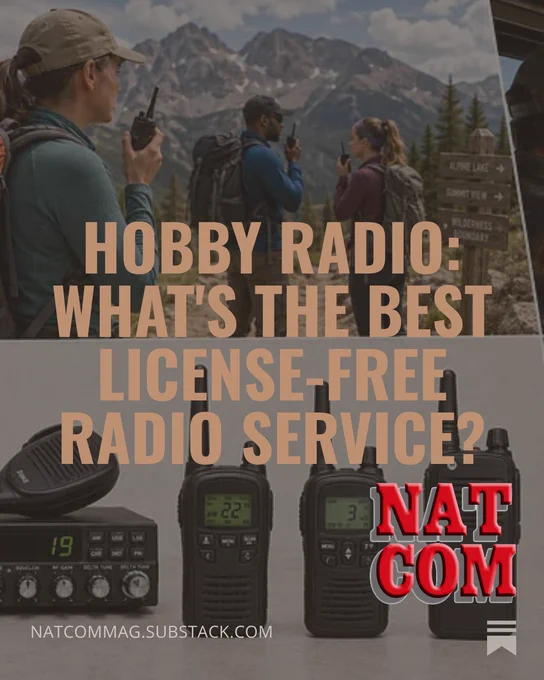 Need a license-free radio service for your family, work or group? Discover which option is best. We give you the details of #FRS, #CBradio, #MURS and a surprising alternative you might not have considered. Read our report with your email at NatComMag.com.