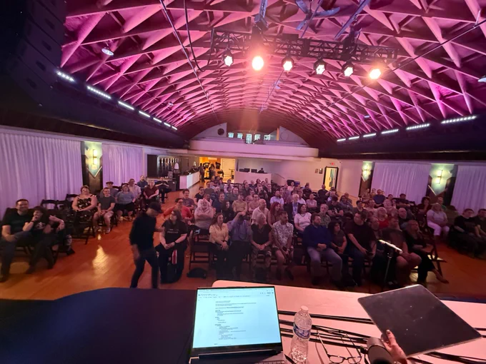 Audience at the private show 