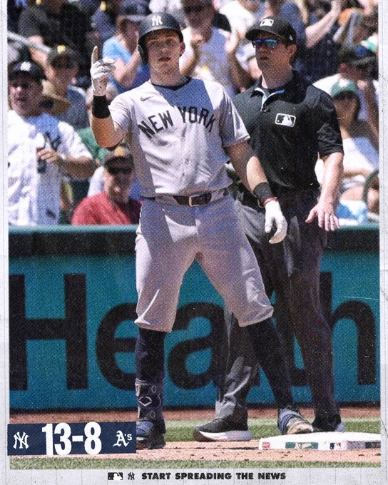 FINAL: Yankees 13, A's 8. 