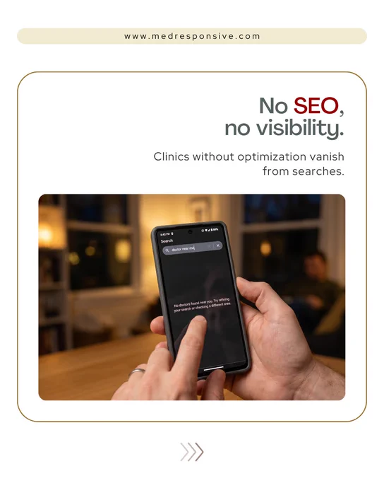 Patients search first, choose second. If your clinic isn’t visible, they move on. Healthcare SEO services at MedResponsive makes your practice discoverable, fast, and trustworthy — turning searches into appointments.

#HealthcareSEO #HealthcareDigitalMarketing #MedicalMarketing