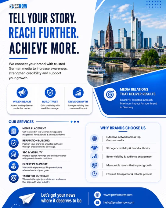 Germany Press Release Distribution Services  PRWireNOW