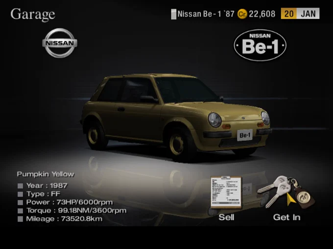 the same car in gran turismo 4, 2003