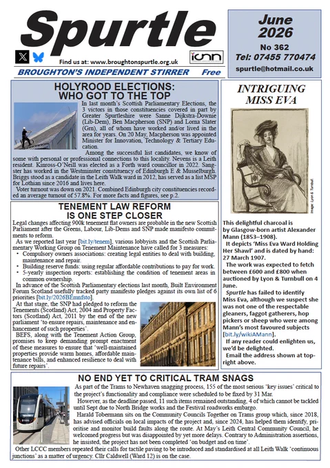 Front page of the June Spurtle.