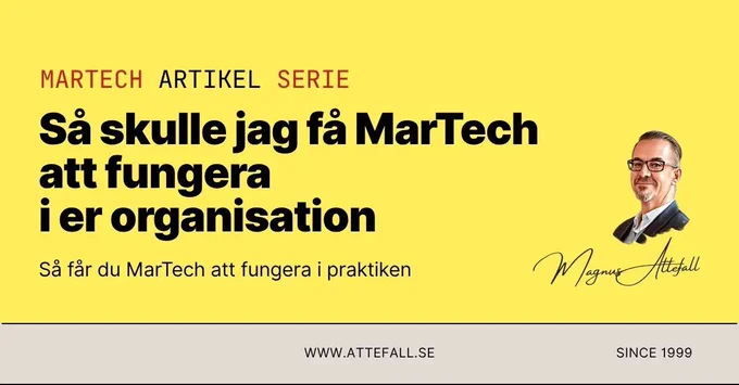 Visualisering av hur människor, processer, data och teknik behöver samverka för att MarTech ska skapa verkligt affärsvärde.