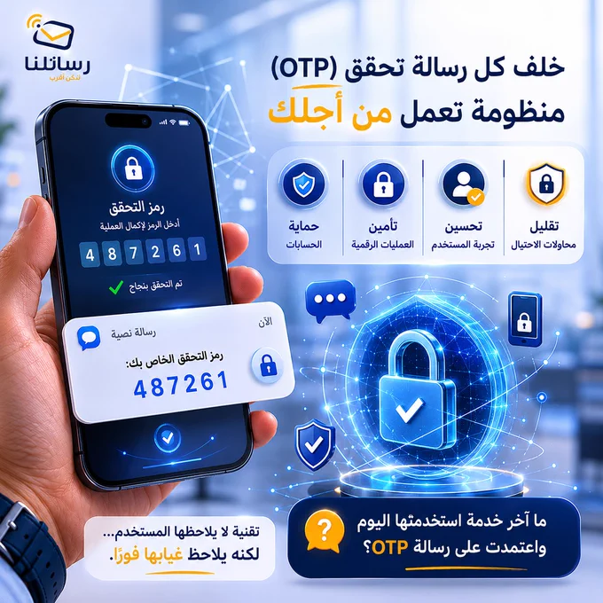 🔍 خلف كل رسالة تحقق (OTP) تصل في ثوانٍ...

هناك منظومة كاملة تعمل في الخلفية لضمان وصولها بسرعة وموثوقية.

العميل يرى رسالة تحتوي على رمز من 4 أو 6 أرقام فقط.

لكن بالنسبة للشركات، هذه الرسالة تعني:

✅ حماية الحسابات
✅ تأمين العمليات الرقمية
✅ تحسين تجربة المستخدم
✅ تقليل محاولات الاحتيال

لهذا أصبحت رسائل OTP جزءًا أساسيًا من أي خدمة رقمية ناجحة.

التقنية الحقيقية هي التي تعمل بسلاسة لدرجة أن المستخدم لا يلاحظها... لكنه يلاحظ غيابها فورًا.

💬 ما آخر خدمة استخدمتها اليوم واعتمدت على رسالة OTP لإكمال العملية؟

#OTP #SMS #CyberSecurity #DigitalTransformation #CustomerExperience #الأمن_السيبراني #التحول_الرقمي #رسائل_نصية #تقنية #السعودية
