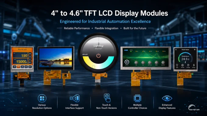 Flexible 4-inch to 4.6-inch TFT LCD Display Solutions for Embedded Applications!