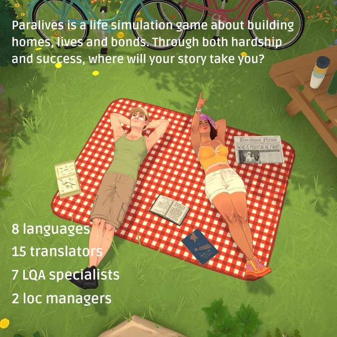Paralives is a life simulation game about building homes, lives and bonds. Through both hardship and success, where will your story take you? LocQuest localized the game into 8 languages.