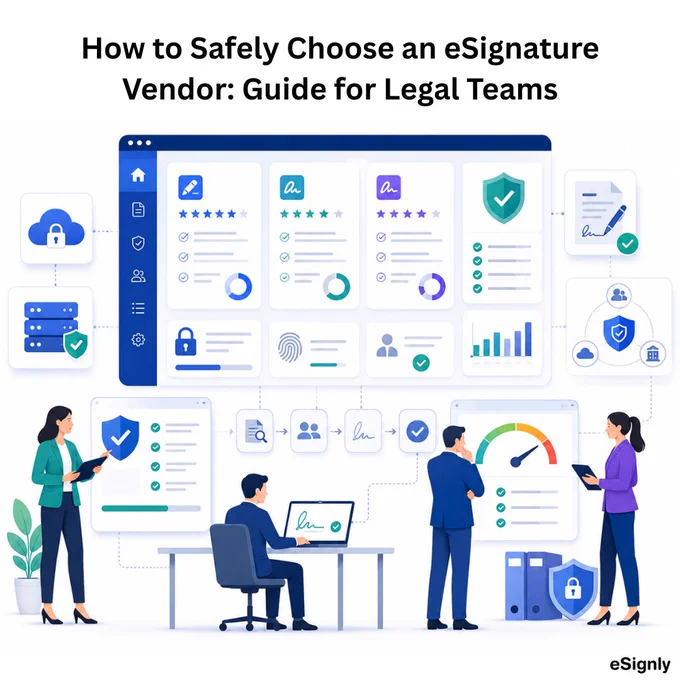 Choosing an eSignature vendor without proper evaluation can expose your business to compliance and security risks.

Learn how legal teams can assess vendors using a proven decision framework. Read the full guide:

https://www.esignly.com/electronic-signature/how-to-evaluate-esignature-vendors-a-decision-framework-for-legal-compliance-teams.html

#eSignature #LegalTech #Compliance #DataSecurity #eSignly