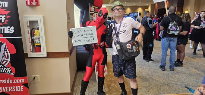 Picture my friend took of me at the Riverside Anime Convention Today. 