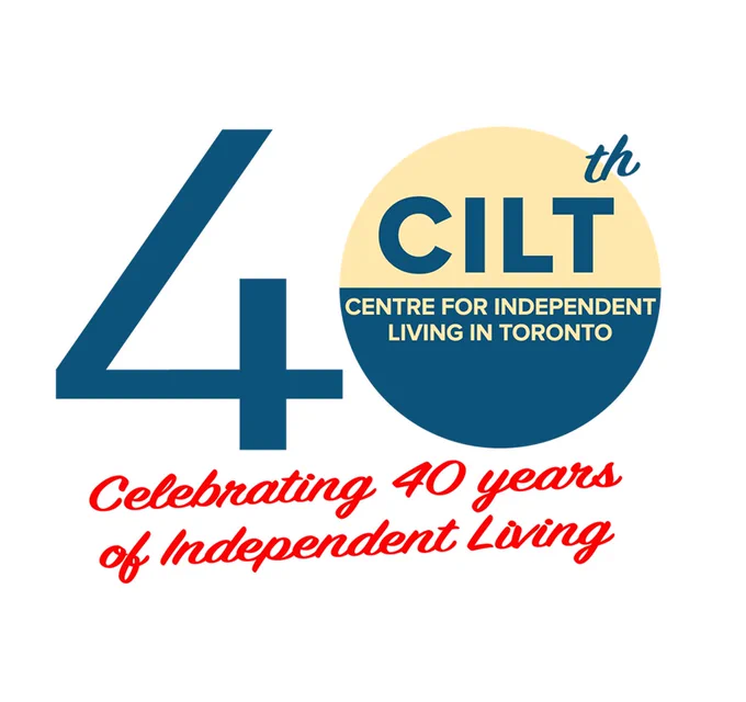 CILT's anniversary logo with tagline "Celebrating 40 years of Independent Living" 