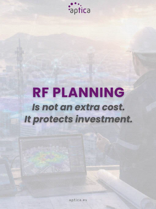 Planning a network is not only about calculating coverage.⁣
⁣
It also means protecting the investment behind that design.⁣
⁣
Before deploying, many decisions already shape the future performance of the network:⁣
⁣
site locations,⁣
coverage expectations,⁣
capacity requirements,⁣
interference,⁣
cartography,⁣
indoor or outdoor conditions,⁣
future growth.⁣
⁣
When those decisions are made with limited technical insight, the project may move forward with hidden risks.⁣
⁣
More infrastructure than needed.⁣
Later corrections.⁣
Lower efficiency.⁣
Less room to adjust.⁣
⁣
RF planning is not only a technical phase.⁣
⁣
It is a decision-making tool.⁣
⁣
At APTICA, we help companies analyse network scenarios before deployment, expansion or redesign.⁣
⁣
Request a technical consultation before committing the investment.⁣
⁣
aptica.es⁣
comercial@aptica.es⁣
⁣
#RFPlanning #NetworkPlanning #TelecomEngineering #WirelessNetworks #NetworkDesign #APTICA