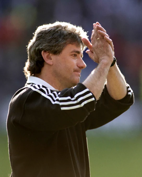 Kevin Keegan applauds the fans during his time as Newcastle United manager