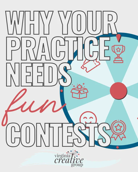 Illustration promotes fun contests for practices with text overlay and playful icons. Encourages engagement and creativity.