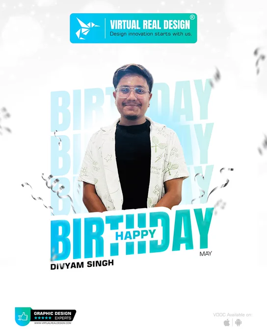 VRD team celebrating an employee birthday in the office.