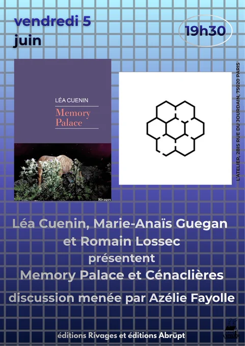 Affiche de la rencontre avec la couverture des deux livres et les informations données dans le tweet