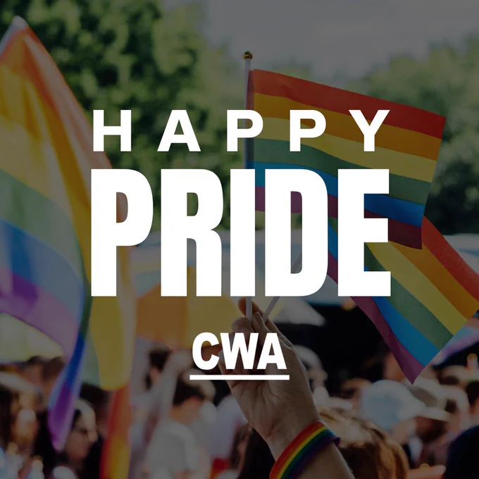 A graphic that says "Happy Pride" 