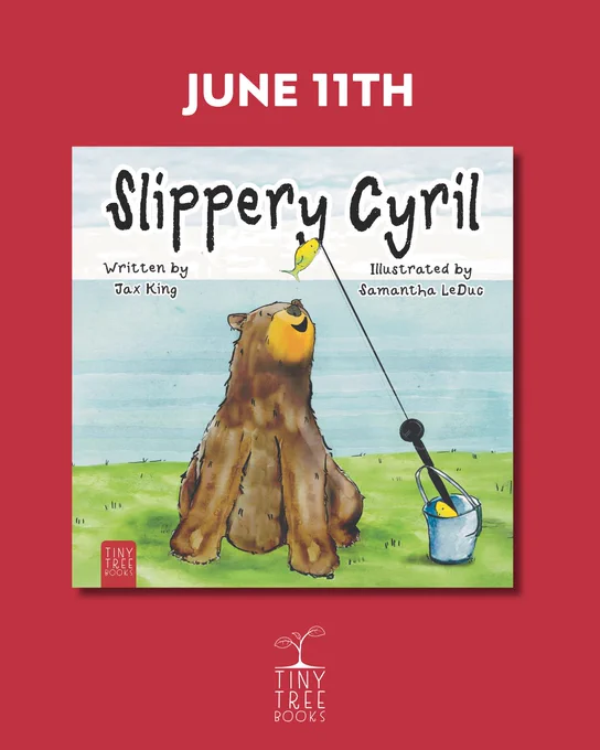 Cover of Slippery Cyril on a red background with "June 11th" in white text above