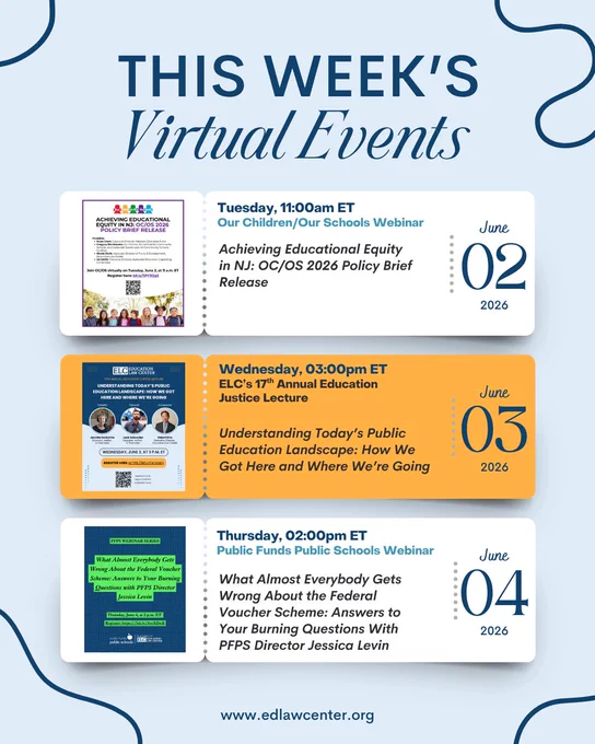 A list of ELC's virtual events happening this week.