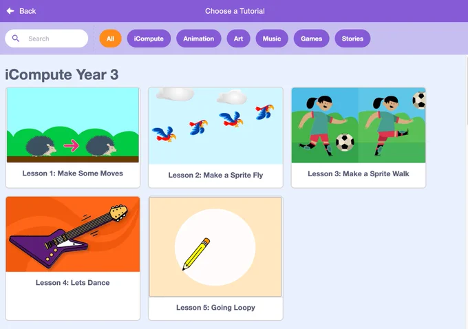 iCompute's Scratch Self-Directed Coding Tutorials