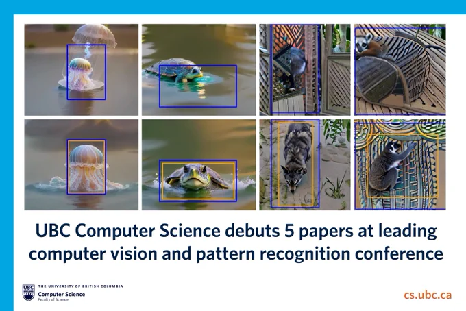 UBC Computer Science debuts 5 papers at leading computer vision and pattern recognition conference 