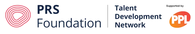 Logo - text reads: 'PRS Foundation Talent Development Network supported by PPL'.