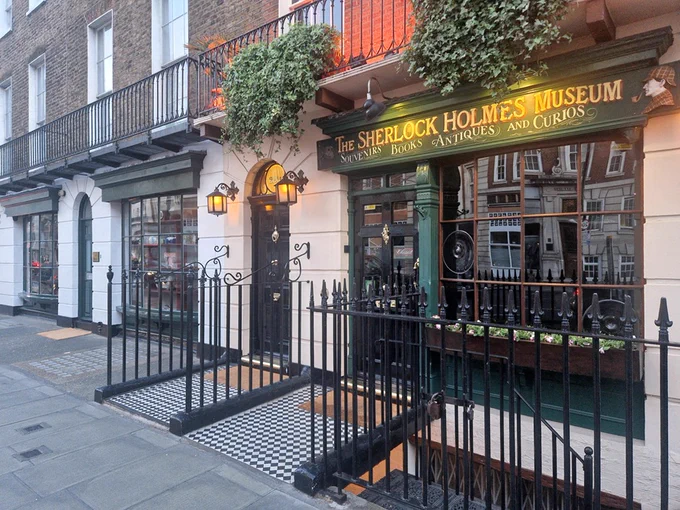 The Sherlock Holmes Museum and bookshop.