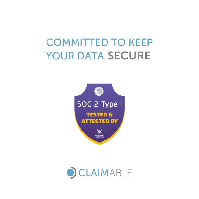 Claimable - committed to keep your data secure