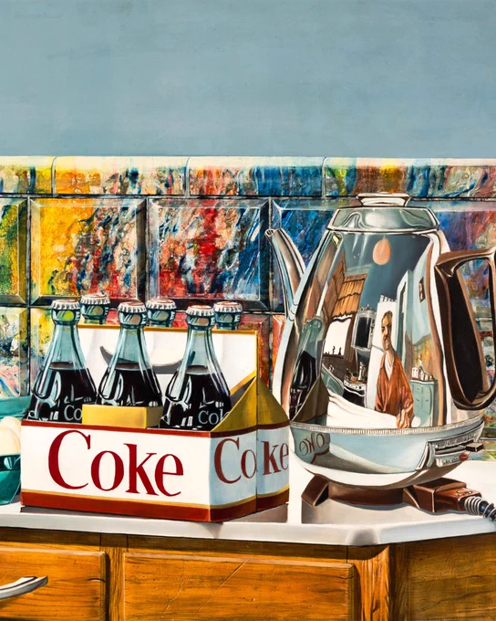 Dhimitri Zonia, “Saturday Morning” (detail), 1969, oil on Masonite, 23 1/4 x 47 1/2 in., Oklahoma City Museum of Art, Purchase Award, Thirteenth Annual Eight State Exhibition of Painting and Sculpture, 1971.057, © Estate of Dhimitri Zonia, photo © Oklahoma City Museum of Art