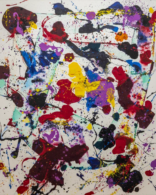 Sam Francis, “Untitled” (detail), 1986, acrylic on canvas, 96 x 84 in., Oklahoma City Museum of Art, Museum purchase with Fred Jones/Jerome Westheimer and Friends Acquisition Funds, 1987.012, © Sam Francis Foundation, California / Artists Rights Society (ARS), New York, photo © Oklahoma City Museum of Art