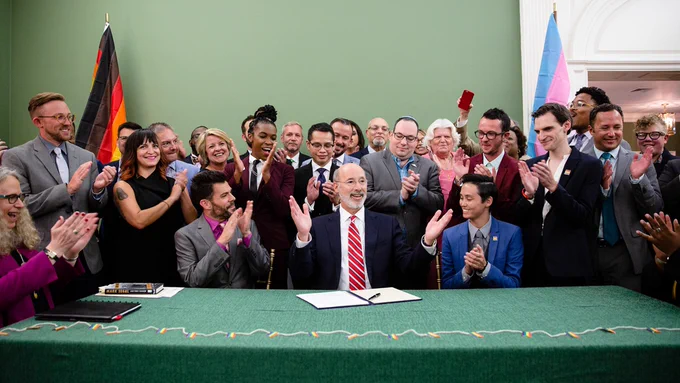 n a 2018, Pennsylvania Gov. Tom Wolf signed an executive order creating the Pennsylvania Commission on LGBTQ Affairs, the only one in the nation. 