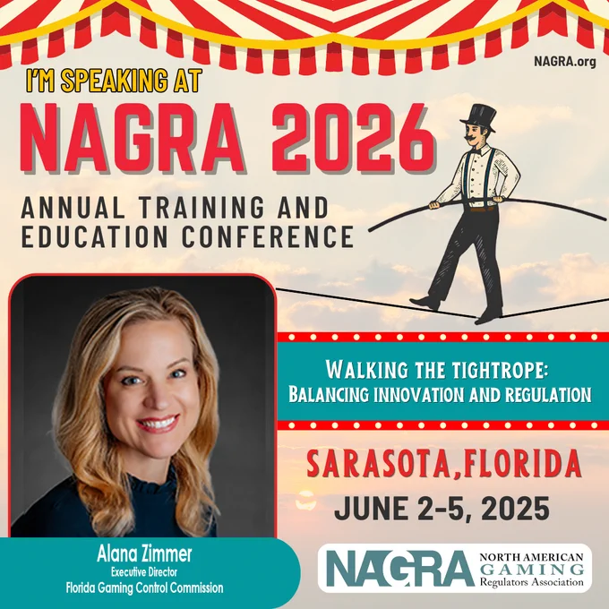 FGCC Executive Director Alana Zimmer will be a panelist on Effective Use of Communications Strategies for Regulators tomorrow at the North American Gaming Regulators Conference in Sarasota.