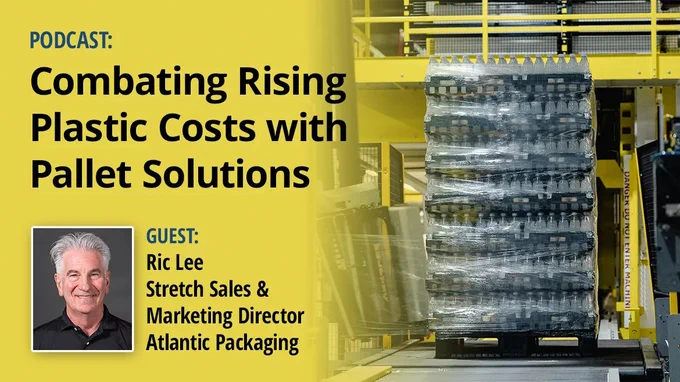 Image of pallet wrapped in stretch film along with title of the podcast and headshot of podcast guest Ric Lee.

Background and headshot courtesy of Atlantic Packaging.