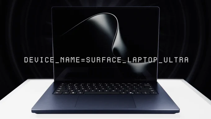 Text: Device name = Surface_Laptop_Ultra