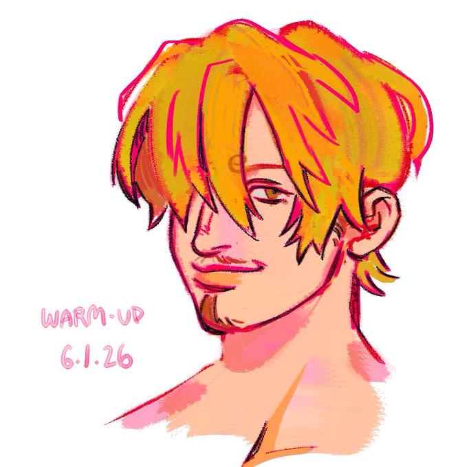warm up portrait of sanji