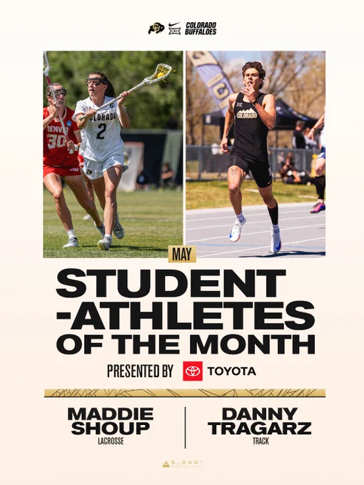 May student-athletes of the month 
Maddie Shoup, lacrosse 
Danny Tragarz, track 