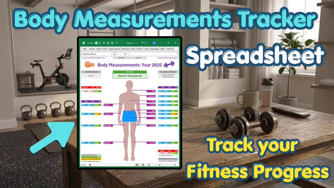 Body Measurements Tracker Spreadsheet