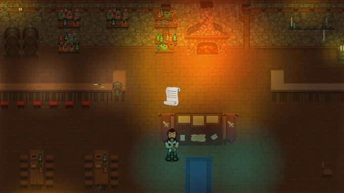 The tavern serves as the heart of the upcoming tavern-based  management game, Rumors & Relics, as every expedition begins and ends within its walls.

Tavern Features:

- Improved tavern interiors and furnishings
- Enhanced lighting and fireplace effects
- Additional decorative props and environmental details
- Better visual contrast and readability
- More immersive fantasy atmosphere
