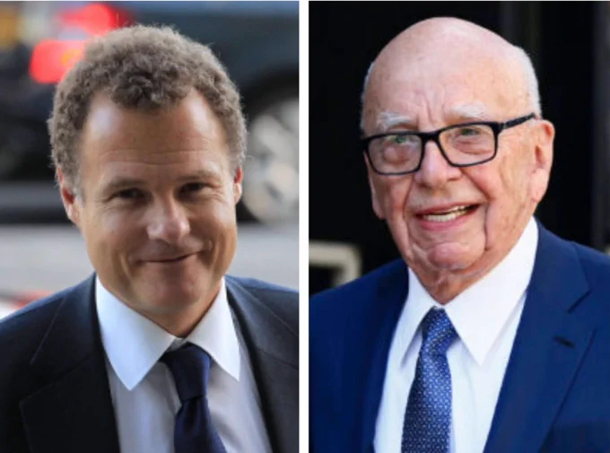 Viscount Rothermere and Rupert Murdoch