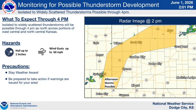Monitoring For Developing Thunderstorms