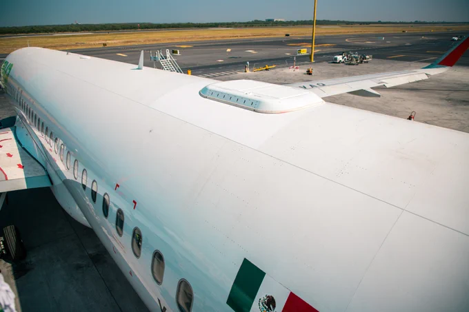 Close up of the multi-orbit ESA atop the Viva jet's fuselage