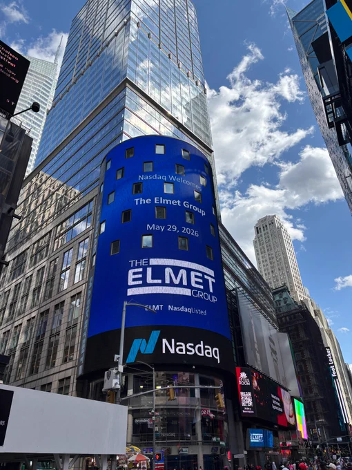 The Elmet Group (Nasdaq: ELMT) rings the Closing Bell at Nasdaq MarketSite on May 29, 2026.