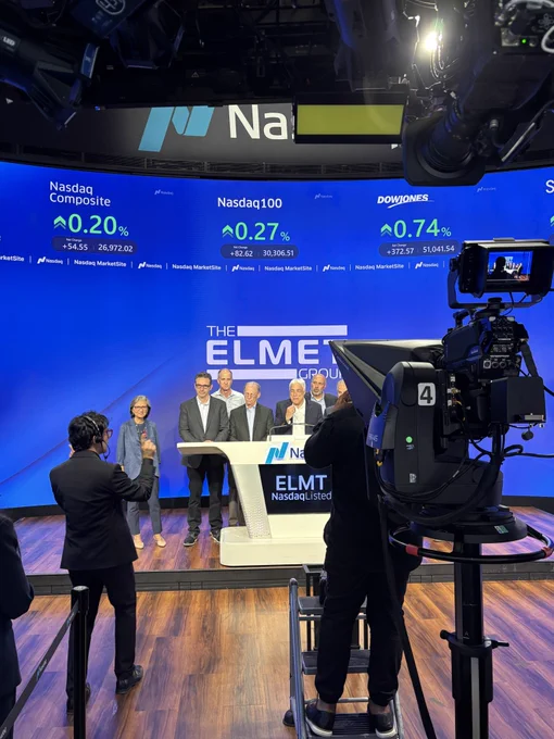 The Elmet Group (Nasdaq: ELMT) rings the Closing Bell at Nasdaq MarketSite on May 29, 2026.