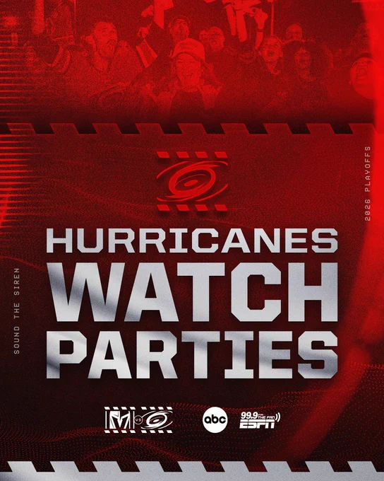 Graphic promoting Hurricanes Watch Parties for the Finals 
