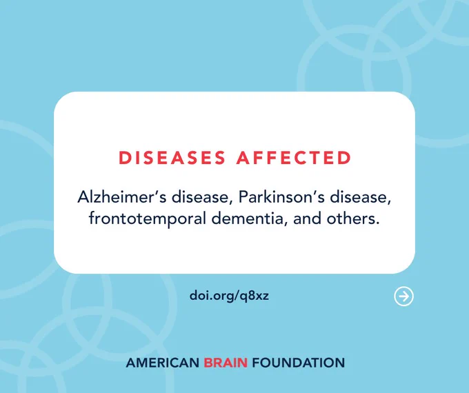 Diseases Affected: Alzheimer’s disease, Parkinson’s disease, frontotemporal dementia, and others.